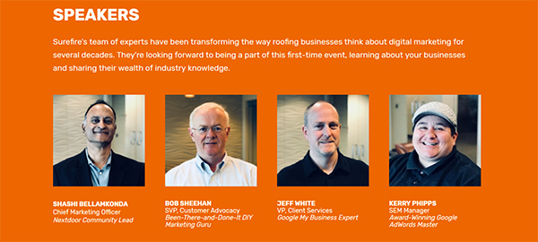 Digital Marketing Boot Camp Speakers