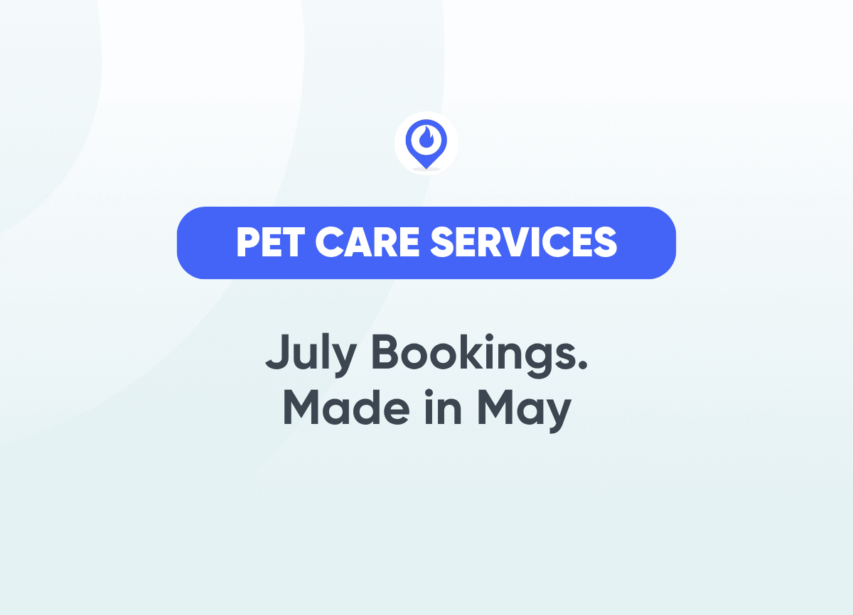 July Bookings. Made in May